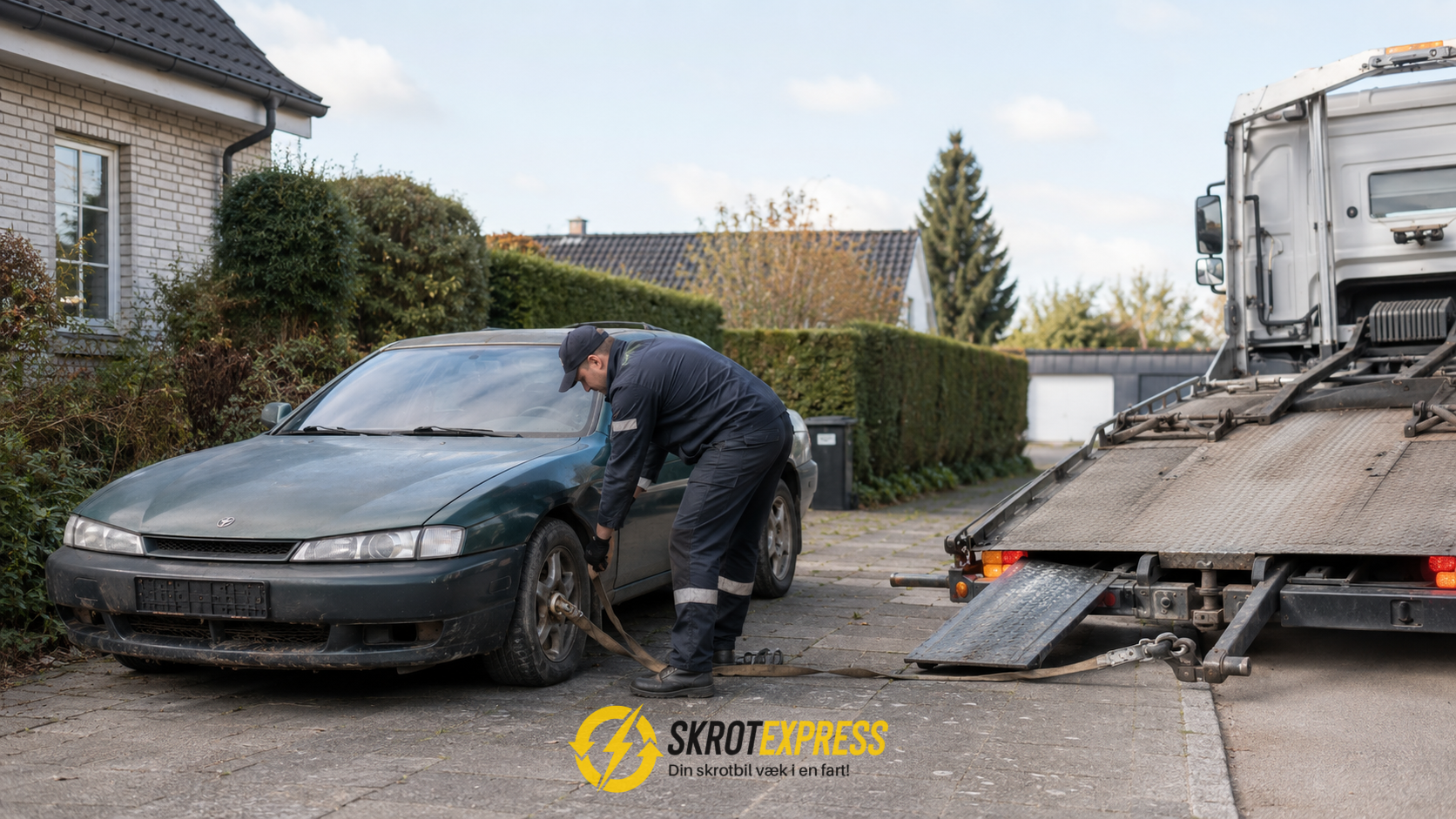 Afhentning af skrotbil hos SkrotExpress