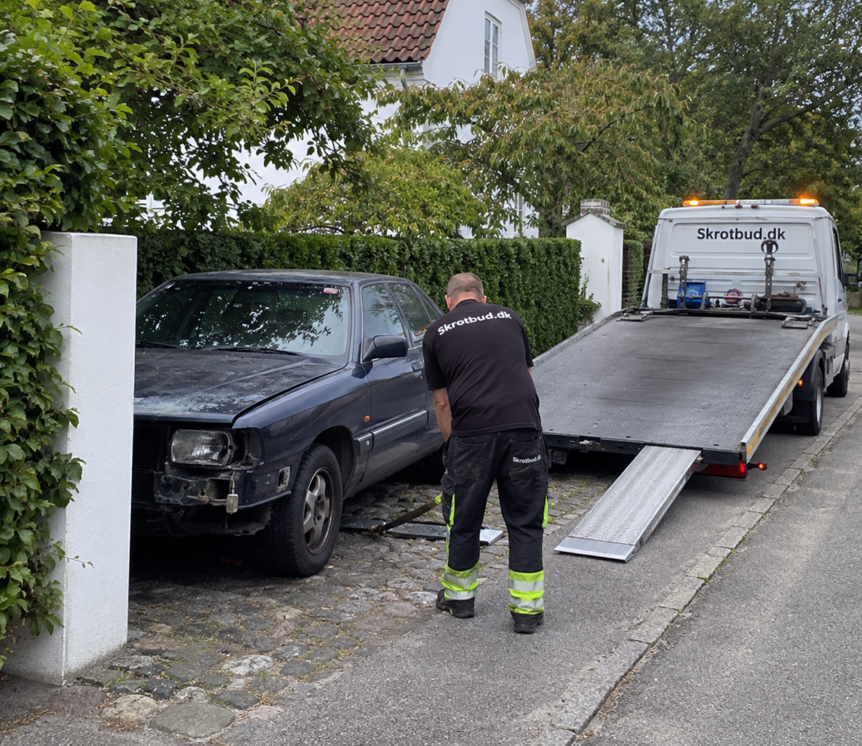 Afhentning fra indkørsel, carport eller garage
