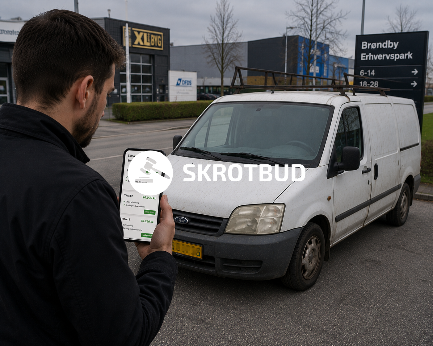 Firmabil i Priorparken, Ragnesminde eller Kirkebjerg