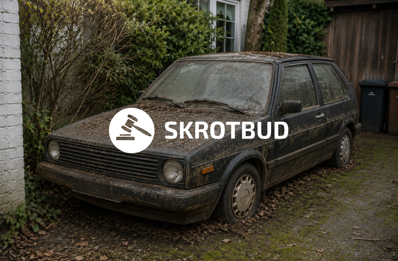 Bilen har stået stille i haven eller indkørslen