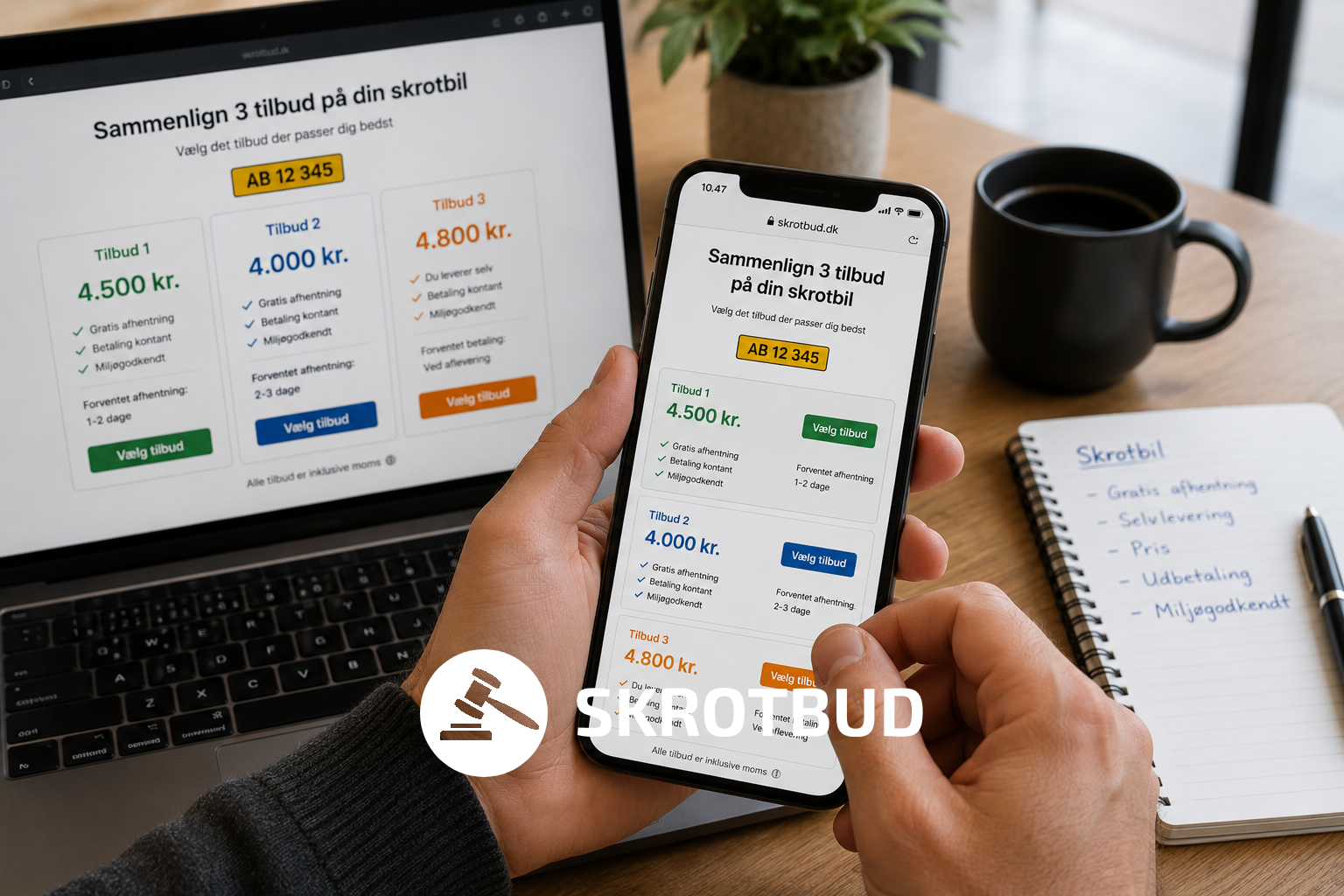 Gratis afhentning eller et højere bud ved selvlevering