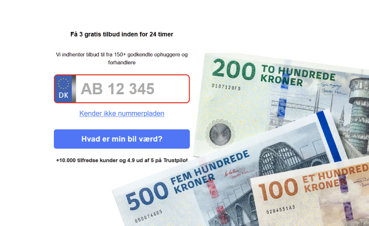 Fra nummerplade til udbetalt skrotpræmie