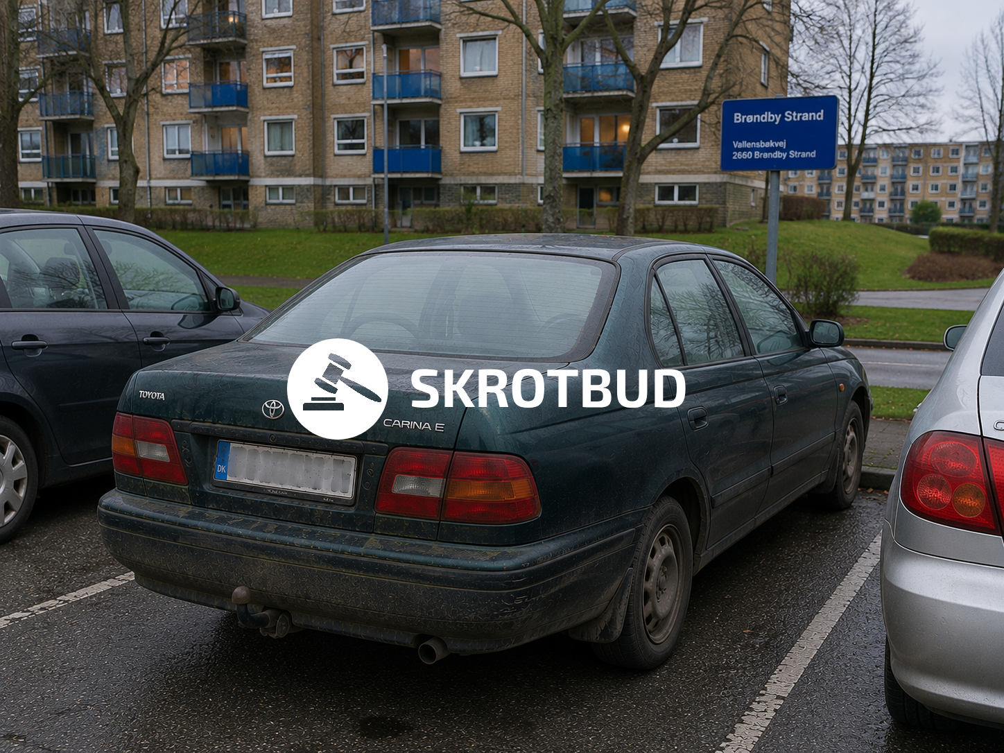 Bil ved etagebolig eller fælles parkering