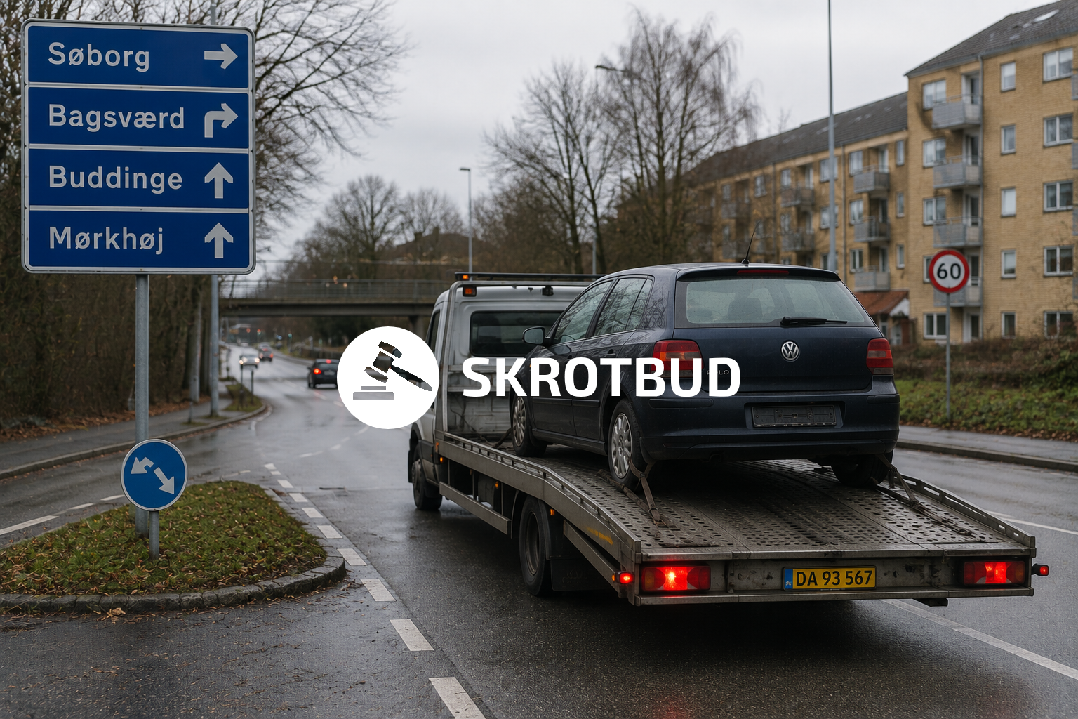 Skrotbil i Søborg, Bagsværd, Buddinge eller Mørkhøj